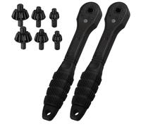 Ujjdwiurgh Clé à Cliquet 2 en 1 pour Mandrin de Perceuse, Clé à Cliquet 2 en 1 pour Mandrin de Perceuse, 4 Clés à Cliquet pour Perceuse en Fer, Lot de 2