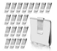 Ujjdwiurgh Clip D'Argent en Métal 20pack Clip en Espèces en Argent en Acier Inoxydable, Porte-Carte Portefeuille de Poche Minimaliste