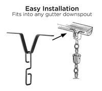 Ujjdwiurgh Clip de Gouttière de Chaîne de Pluie, Crochet D'Adaptateur de Chaîne de Pluie, Combinaison de Standard