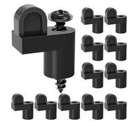 Ujjdwiurgh Clips de Fenêtre à Décalage pour Fixer des Écrans de Fenêtre en Nylon de 3/8 Po avec Vis pour Fixer des Écrans de Fenêtre D'Hiver 12PCS