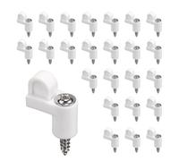 Ujjdwiurgh Clips de Moustiquaire en Nylon 3/8 Po (24 Pièces) avec Vis en Alliage pour une Fixation Sécurisée - Blanc