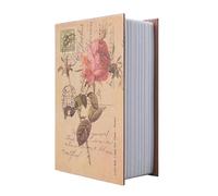 Ujjdwiurgh Coffre-fort décoratif avec serrure à clé, faux livre vintage caché pour décoration, livre de détournement secret, B