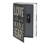 Ujjdwiurgh Coffre-fort décoratif avec serrure à mot de passe, faux livre vintage caché pour décoration, livre de détournement secret, facile à installer et à utiliser