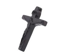 Ujjdwiurgh Collier en Bois Croix de Jésus Cordon Crucifix Pendentif en Bois Colliers pour Femme Pull Noir C