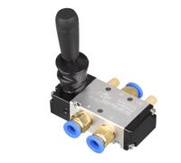 Ujjdwiurgh Commande manuelle à levier pneumatique 5/2 voies 2 positions 3 5 ports Push-Pull 4H210-08