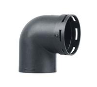 Ujjdwiurgh Connecteur coudé de sortie d'air chaud pour chauffage de voiture - 60 mm - En plastique noir - Accessoires de rechange