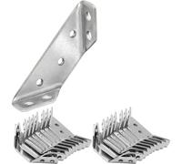 Ujjdwiurgh Connecteur D'Angle de Meuble Universel 20 PièCes, Connecteur de Fixation D'Angle, Cadre de Support Triangulaire, Support D'Angle en Acier Inoxydable