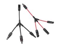 Ujjdwiurgh Connecteur de Dérivation Y 3 à 1 avec Câble Solaire 4 mm 2 MMMF/FFFM pour Système Solaire PV Connecteur de Câble de Panneau Solaire Y