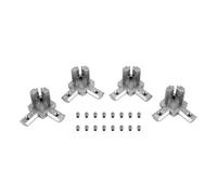 Ujjdwiurgh Connecteur de Support D'Angle D'ExtréMité à 3 Voies de la SéRie 4Pc 2020 pour le Profil D'Extrusion en Aluminium de la Fente en T de 6Mm de la EuropéEnne 20X20Mm