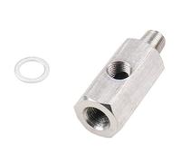 Ujjdwiurgh Connecteur de turbocompresseur en acier inoxydable 1/8" BSPT Capteur de pression d'huile T vers adaptateur NPT Turbo Supply Line Meter