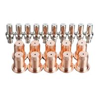 Ujjdwiurgh Consommables en Torche de Coupe de Plasma 20pcs Électrode 52582 Buse 51313P -60 PT-60-40 PT40 FIT BUSUX 1,0 mm (50A)