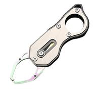 Ujjdwiurgh Contrôleur de Petits Poissons, Extracteur D'Hameçon, Pince à Bouche de Poisson, Fournitures de Pêche, Mini Contrôleur de Poisson Portable Gris