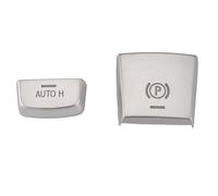 Ujjdwiurgh Convient pour - 5 6 7 SéRie F10 F01 5GT F07 X3 F25 X4 F26 X5 F15 X6 F16 2 PièCes SéRies la Voiture Frein à Main la Couverture Automatique Autocollant Garniture