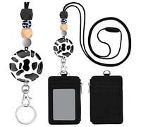 Ujjdwiurgh Cordon imprimé vache pour badges d'identité et clés, joli porte-badge avec cordon pour femmes, enseignantes, infirmières