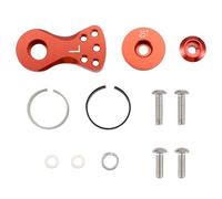 Ujjdwiurgh Corne de Bras de Servomoteur Réglable en Métal 25T pour -4 SCX10 1/10 RC Voitures Hélicoptère Modèle Bateau Pièces de Mise à Niveau, L,D