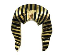 Ujjdwiurgh Costume de Pharaon éGyptien Chapeau de Pharaon Casque de Roi Roi Cobra Plaqué Or pour Halloween Habiller Fournitures de FêTe à ThèMe