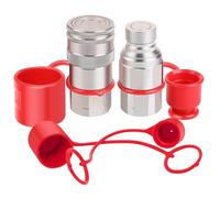 Ujjdwiurgh Coupleurs Hydrauliques pour Direction Compacte NPT 1/2", Raccords Rapides à Face Plate avec 2 Cache-Poussière