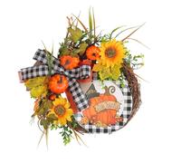 Ujjdwiurgh Couronne d'automne pour porte d'entrée, couronne de Thanksgiving, couronne d'automne, décoration de ferme, porte de porche, décoration de Thanksgiving