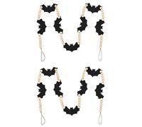 Ujjdwiurgh Couronne de chauve-souris en perles avec corde pour décoration d'arbre de jardin