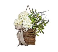 Ujjdwiurgh Couronne de fleurs sauvages printanières à suspendre pour porte d'entrée, décoration d'intérieur