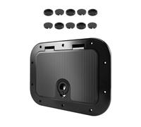 Ujjdwiurgh Couvercle D'AccèS pour Plaque de Pont Marine Tirez sur la Trappe D'Inspection avec Verrou pour Canoë-Kayak de Bateau, 14,96 X 11,02 Pouces / 380 X 280 Mm - Noir