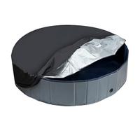 Ujjdwiurgh Couvercle de Piscine pour Chiens Ronde Au-Dessus du Sol Couverture de Piscine de Bain pour Animaux de Compagnie pour Chiens pour Portables