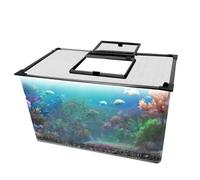 Ujjdwiurgh Couvercle magnétique pour aquarium à monter soi-même, couvercle anti-saut en maille pour protéger les poissons qui sautent hors du bronzage