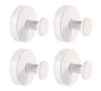 Ujjdwiurgh Crochet à Vêtements à Ventouse en Acier Inoxydable pour Cuisine, Salle de Bain, Crochet pour, Sans Perforation, Ventouse Sans Couture, Blanc