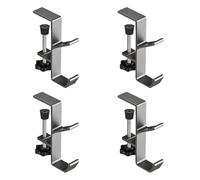 Ujjdwiurgh Crochet de cheminée réglable 2 en 1, équipé de crochets doubles pour suspendre chaussettes et guirlandes, métal inoxydable, 4 pièces. B