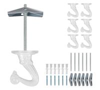 Ujjdwiurgh Crochet de Cintre de Plantes 6 Pcs de Plafond pour les Lumières de Plantes Suspendues, Petits Crochets Extérieurs Intérieurs en Métal