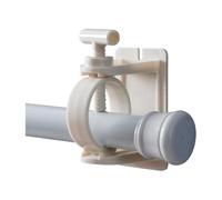 Ujjdwiurgh Crochet de fixation pour tringle à rideau sans perforation - Crochet auto-adhésif réglable pour douche - Blanc