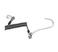 Ujjdwiurgh Crochet de plongée à tête unique en acier inoxydable avec ressort hélicoïdal - Accessoire de sécurité - Noir
