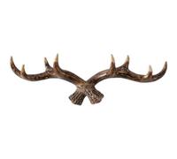 Ujjdwiurgh Crochets Muraux en Bois de Cerf Vintage Cintre Mural Porte-Manteau Porte-Clés pour Crochet Mural Décoratif A 48 X 17,5 X 7 cm