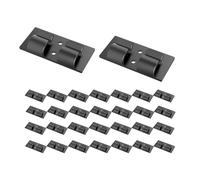 Ujjdwiurgh Crochets pour guirlandes lumineuses extérieures, 30 pinces noires, crochets robustes pour guirlandes lumineuses d'intérieur et d'extérieur, faciles à installer