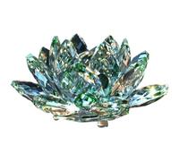 Ujjdwiurgh D Décor de Mariage pour la Saint-Valentin, Fleur de Lotus, Collection Artisanale en Verre, Presse-Papier, Ornements de Table, Cadeau Souvenir