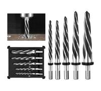 Ujjdwiurgh D'Alésoirs de Construction de Pont HSS, Foret D'Alésoir de Pont Conique 3/8 Po 1/2 Po 5/8 Po 3/4 Po 1 Po pour Acier Métal Bois