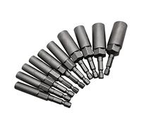 Ujjdwiurgh de 10 Clés à Douilles pour Perceuses Électriques Tournevis à Percussion Outils de Poignée de Tournevis Électrique