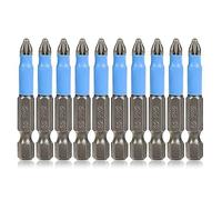 Ujjdwiurgh de 10 Embouts de Tournevis Cruciformes Magnétiques à Tête Cruciforme Antidérapante 1/4" Tige Hexagonale 2 Pouces/50 mm