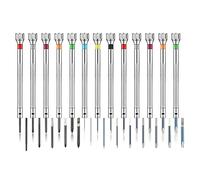 Ujjdwiurgh de 13 Tournevis Professionnels 0,6-2,0 Mm 13 Lames de Remplacement Supplémentaires pour la Réparation de Montres