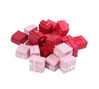 Ujjdwiurgh de 24 PièCes - BoîTe à en Anneau Carré pour Anniversaires, Mariages, Anniversaires, Couleurs Assorties