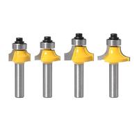 Ujjdwiurgh de 4 Mèches de Toupie à Tige de 8 mm - Fraise à Bois pour Arrondir et Chanfreiner les Bords