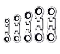 Ujjdwiurgh de 5 Clés Mixtes à Cliquet à Tête Flexible, de Mini-Clés, Tête Flexible à Double Extrémité Cylindrique, de Mini-Clés