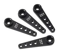 Ujjdwiurgh de Bras Servo de Direction D'Extension en MéTal de 4 PièCes 37Mm 25T pour des PièCes de Chenille de Voiture de RC, Noir