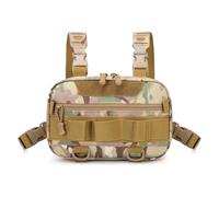 Ujjdwiurgh de Camping Rig Kit de Reconnaissance Gilet Pochette Polyvalent pour Randonnée Pêche Leurre Pack, Camouflage Sable