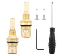 Ujjdwiurgh de Cartouches de Valve en Céramique Brass 1-001 & Brass 1-002 pour Eau Froide et Eau Chaude. Noyau de Valve en Céramique pour Cartouches Froides/Chaudes pour Robinets D'Eau.