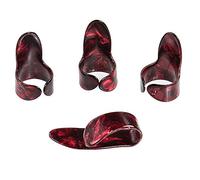 Ujjdwiurgh de Doigts de Guitare Ballade de Doigts RéSistant à la Douleur pour Guitare Accessoires de PièCe de Plume pour Guitare de Doigts de Guitare pour Pouce Index (Rouge)