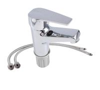 Ujjdwiurgh de Lavabo de Salle de, Robinets Chauds et Froids Chromés, Mitigeur Monotrou Monté sur le Pont, Évier de Cuisine, Robinets Chauds et Froids