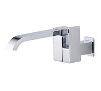Ujjdwiurgh de Lavabo Mural D'Eau Froide Baignoire Cascade Bec Bec Lavabo Vadrouille de Piscine-Argent