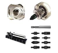 Ujjdwiurgh de Mini-Tournevis Courts 10 en 1 pour Espaces Restreints, Embouts à Double Tête en Acier S2, Manches en Fibre D'Acétate de Cellulose.