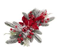 Ujjdwiurgh de Noël, Guirlande de Noël pour Escaliers, Porte, Cheminée, Fenêtre, Décoration de Noël Intérieure et Extérieure Facile à Utiliser Rouge